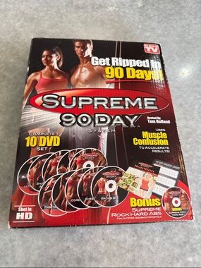 Get Ripped In 90 Day 10-DVD Fitness Set -  NEW